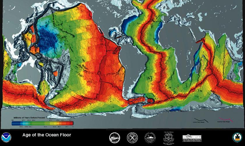 Image de gologie 6 - carte des ges des fonds ocaniques Postercroute3