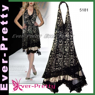       }~ Fab_Black_Lace_Halter_Cocktail_Dress_Ft_05181