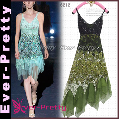       }~ New_Green_Sexy_Lace_Cocktail_Dress_Xw_06212