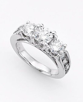 مجموعه من الدبل مرصعه بالألماس 14k_White_Gold_3_Ct__Tw__Diamond_Ring