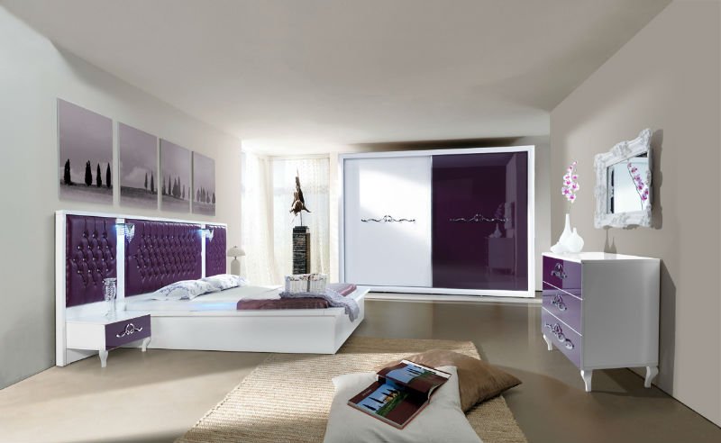 Zimmer von Kiara Salvatore AVANGARDE_BEDROOM_FURNITURE_PURPLE_colour