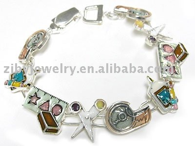 تجمع بنآت المدرسه 2013 / 2014 ..~  Metal_epoxy_school_supply_theme_charm_link_magnetic_clasp_bracelet