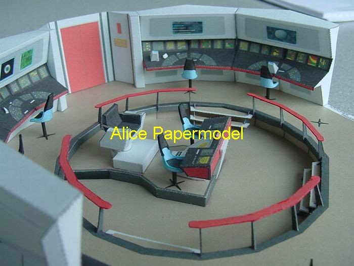 SmallWorlds EXTREME SCI-FI -Alice-papermodel-Startrek-Enterprise-spaceship-cabin-interior-scenes-model-spaceship-model