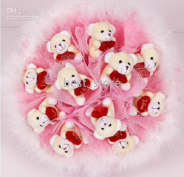 23-12-2011 - வர்ஷா பிறந்த நாள் அழைப்பிதழ் - உமா  - Page 11 Wedding-Day-gift-Romantic-lovely-Flower-Bouquet-by-11-Teddy-Bear-holding-Heart-Birthday-