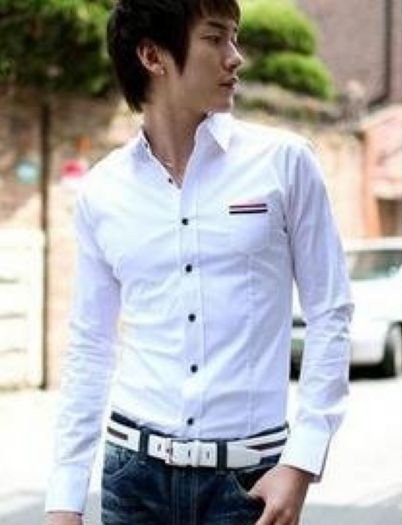 قمصان بلون أبيض Men-s-Shirts-red-and-green-bar-decoration-Imitate-Tencel-fabric-long-sleeved-shirt-white-black