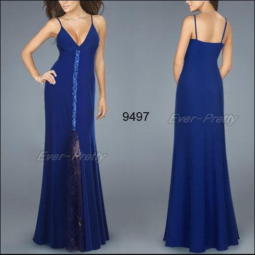 تألقي بالأزرق 09497BL-Sexy-V-neck-Lace-Long-Prom-Dress-Evening-Gown