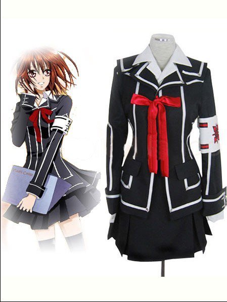 Cross Academy Vampire-Knight-cosplay-Day-Class-girl-Kurosu-Yuuki-Cosplay-Costume-Freeshipping-