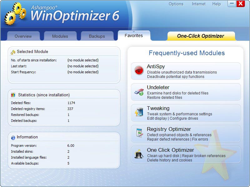 برنامج صيانة الكمبيوتر شهير جداً WinOptimizer_6_favorites_en