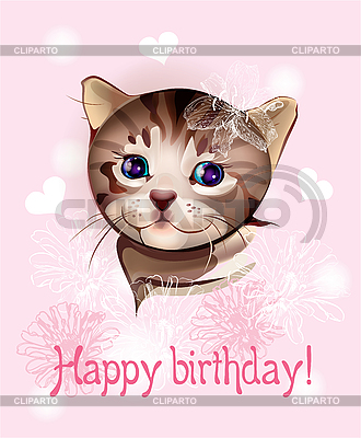 Felicidades Natha 3082387-happy-birthday-greeting-card-with-little-kitten