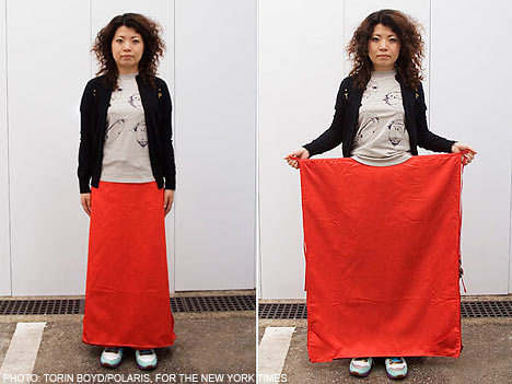 Japanese skirt that lets you transform into a coke vending machine so that you don't get raped CokedressNYT2210a_468x351