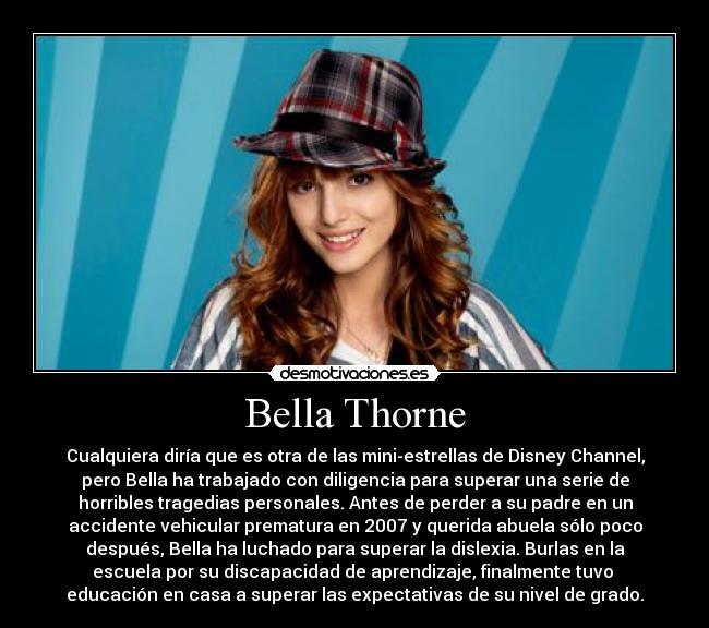 Bella Thorne, una de las famosas que supero las adversidades  BellaThorne