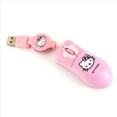 إكسسوارات كمبيوتر نسائية Mini_Hello_Kitty_Optical_USB_Mouse_Mice_PC_Laptop_x_mas_Gift