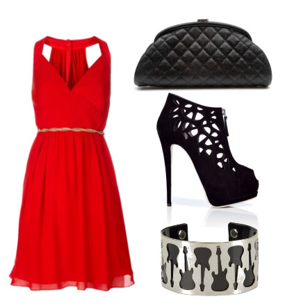 Atrapados sin Salida-one direction y tu- Vestido-rojo-accesorios-negros