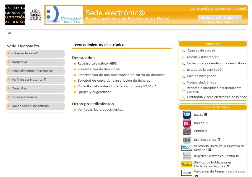 La AEPD lanza su sede electrnica para realizar trmites de forma ms rpida Fotonoticia_20120518104842