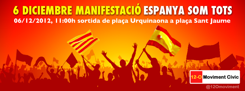 GRAN MANIFESTACIÓN A FAVOR DE LA UNIDAD DE ESPAÑA EN BARCELONA. 6 de Diciembre I6ea8