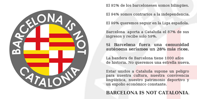 Surge una plataforma para pedir la escisión de Barcelona si Cataluña se separa de España NNLV4b8