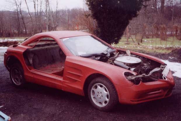 Transformer son vieux coupé Mercedes en Mercedes SLR... Moto324819