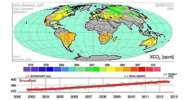 Los satélites demuestran que el dióxido de carbono sigue aumentando en la atmósfera 1378297475350