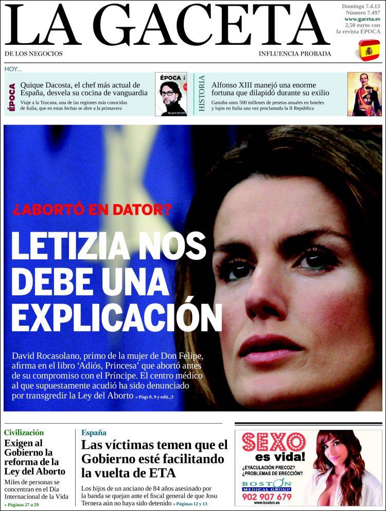 EL PRIMO DE LETIZIA AMENAZA NUEVAMENTE CON CONTARLO TODO - Página 4 La_gaceta.750