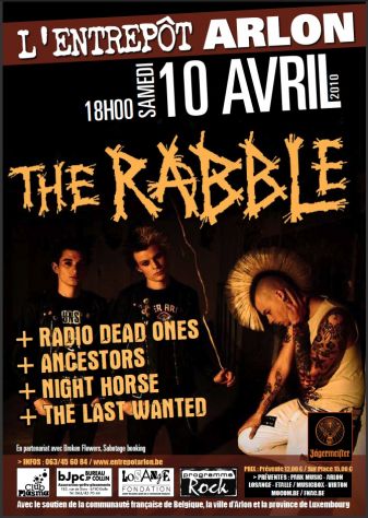 The Rabble ce samedi 10/04 @ Entrepot Arlon Rabble_new