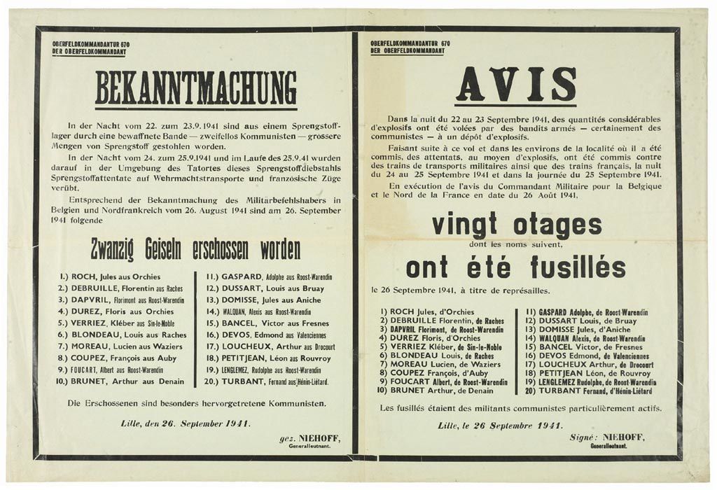 Médias, Télévision d'Etat, Propaganda Staffel - Page 9 Ob_42124a_02-vingt-otages-fusilles-26-09-1941-or