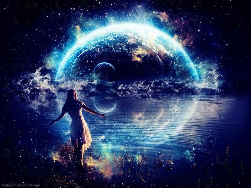 Les 21 symptômes de l'éveil spirituel Ob_284f33_woman-universe-blue