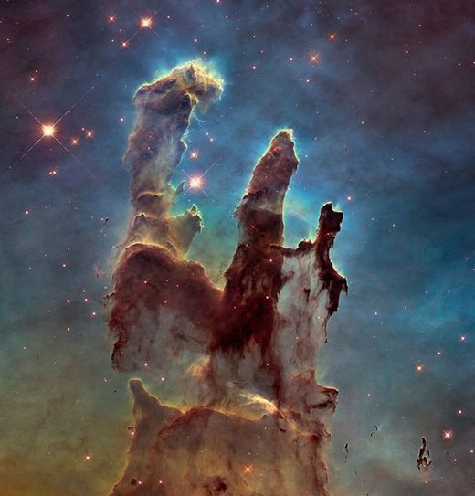 Hubble livre un nouveau visage spectaculaire des ''Piliers de la création''   Ob_6660a0_piliers-de-la-cration-2015-1