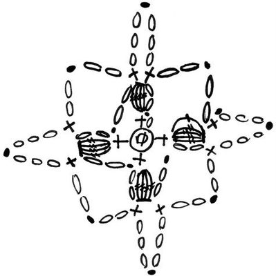 شال وردات كروشية مع الباترون Motif-petite-fleur-copie-1