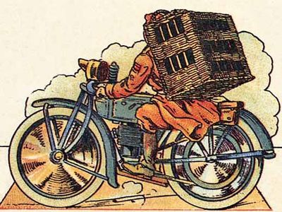 La moto dans la Première guerre 1914-1918 1916-Moto-pigeon-verso140