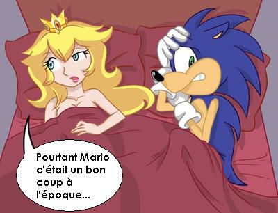 HUMOUR le petit du monde des Jeux Videos  ...   Sonic-se-tape-peach