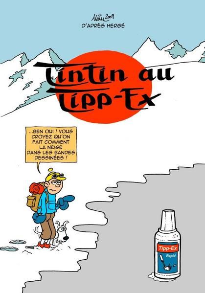 Couvertures d'albums détournés de Tintin et parodies Tibet