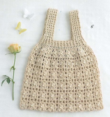 alot of wonderful bags with Patterns - كروشيه / حقائب رائعة مع البترون Sac-beige