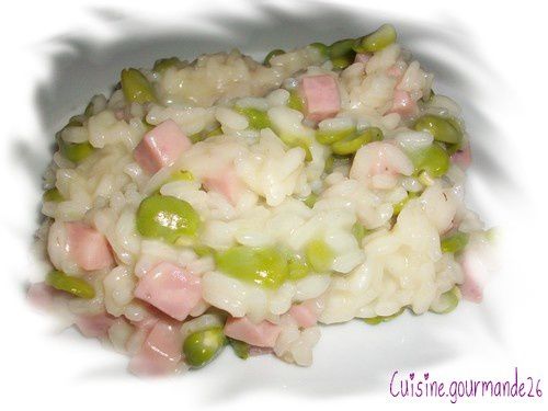 Risotto aux fèves et jambon Risotto-feves