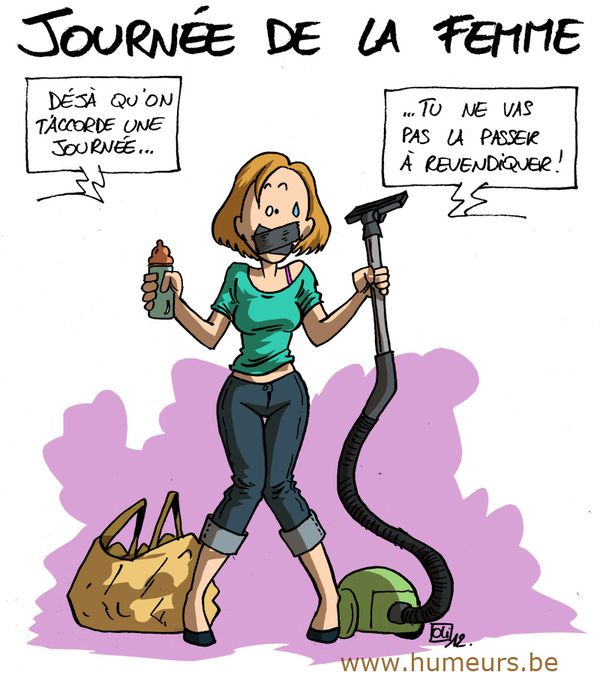 La journée de la femme, c'est le 08 Mars !!! Qu'on se le dise .... Journee-femme-bd-humour-revendication-parole