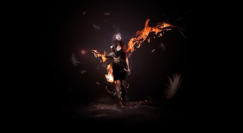 Design a Awesome Supernatural Dark Scene with Fiery Effect in PhotoshopDesign a Awesome Supernatural Dark Scene with Fiery Effect in Photoshop Burning-crack-model-manip-flatten-2-warm1-500x273