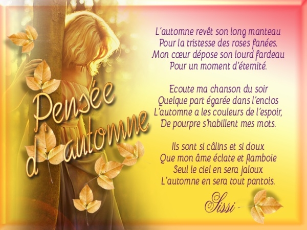 sissi - Poème "Pensée d'automne" écrit par Sissi, de la part de Josiane Image_106522_1413830606