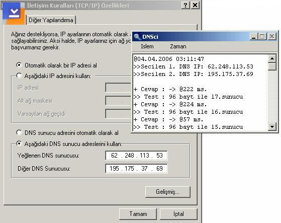 DNSci v1.25(DNS Ayar Programı) Dns3