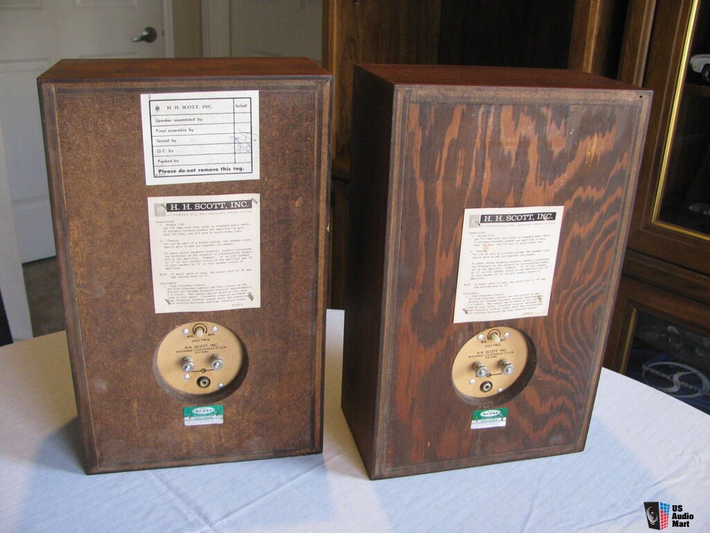 USA. VINTAGE (50,s-80,s) 865285-rare-excellent-condition-hh-scott-s9-bookshelf-speakers-small-tubeamplifier