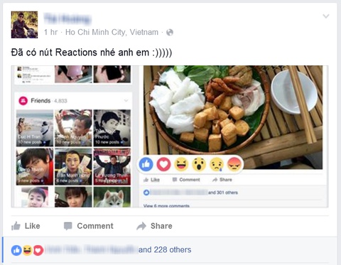 Biểu tượng cảm xúc mới trên Facebook đã có mặt tại Việt Nam Reaction