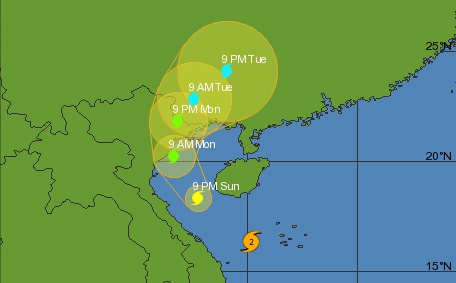 Đài Nhật dự báo: Bão Haiyan đổ vào miền Bắc  Dubao2