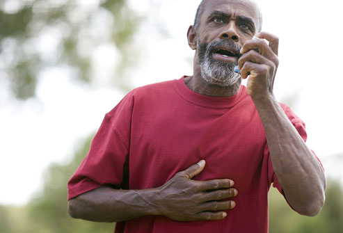 A Visual Guide to complete Asthma Cure Photolibrary_rf_photo_of_man_using_inhaler