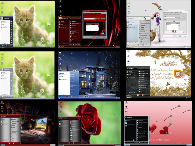 ويندوز العاصفه الامكانيات المذهله storm xp Themes