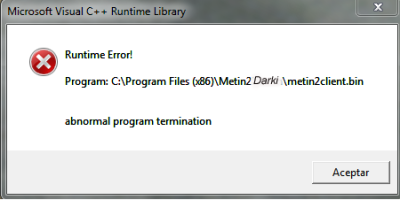 Guia solucionar (runtime error) Erro-rumtime