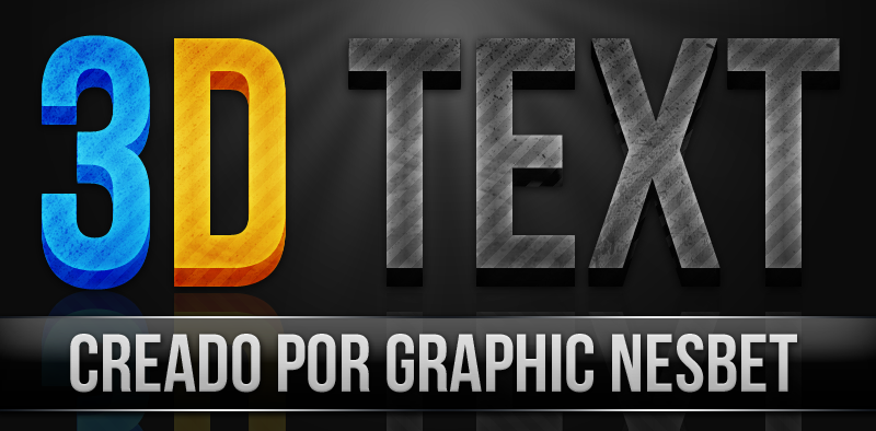 PSD | Texto 3D | N3sbt 3dtext