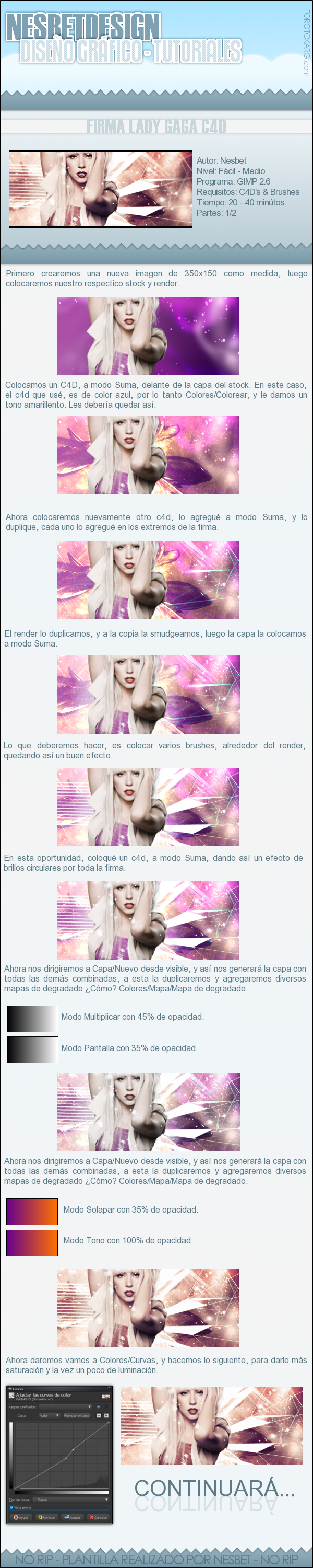 [Tutorial GIMP] Firma Lady Gaga C4D (Propiedad de Nesbet.es.tl) Gagatuto