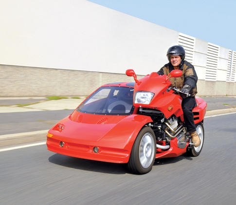 The ultimate sidecar design. Frenchman-spends-10-years-building-lamborghini-motorcycle-sidecar.w654