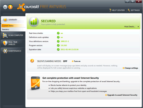 برنامج avast 2010 19