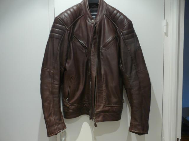 (vendu) blouson cuir GUN marron P1070718-5460801