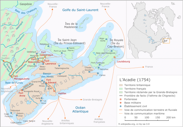 Une petite histoire par jour (La France Pittoresque) - Page 11 Acadie_1754-54dc1dc