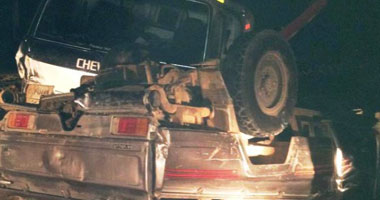 مصرع 2 وإصابة 3 فى حادث تصادم سيارتين على طريق بورسعيد - دمياط S1201313556